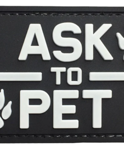 ASK TO PET - BLACK - PVC Patch