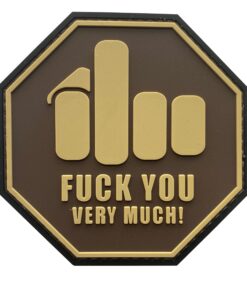 Middle Finger Fuck You Very Much PVC Patch
