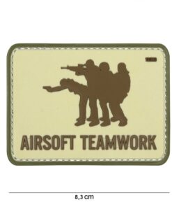 Airsoft Teamwork Tactical Morale PVC Patch Funny Airsoft Paintball (SAND)