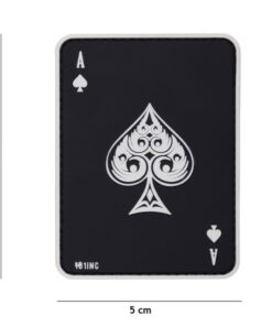 Ace Spades Card PVC Patch #007b (Black)