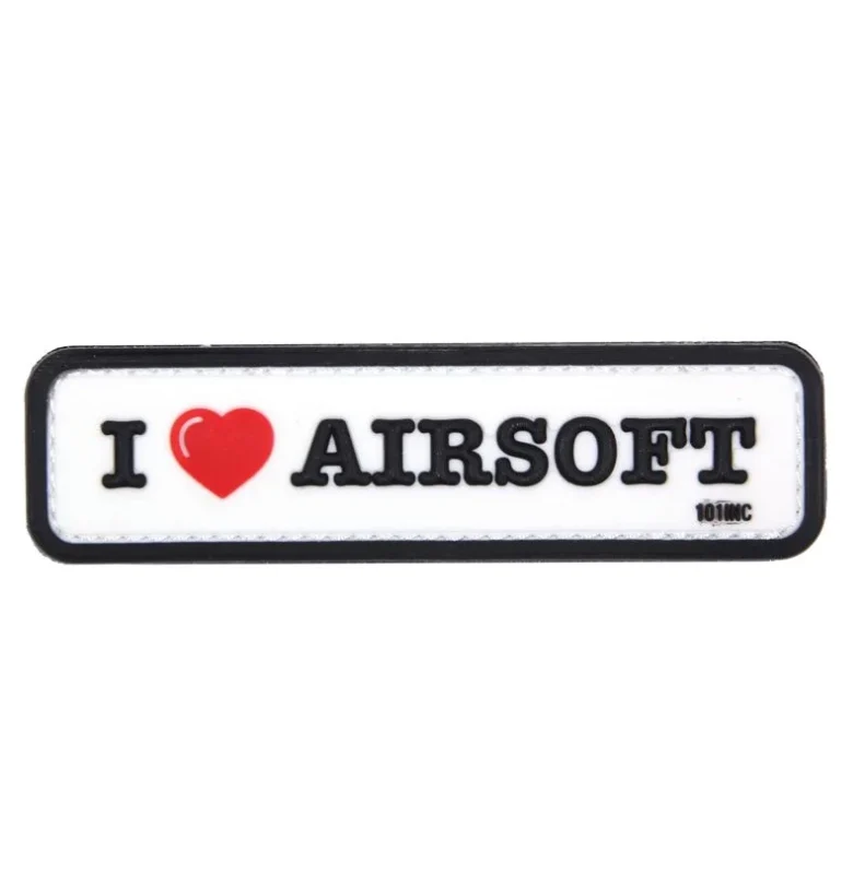 I Love Airsoft 101 INC White PVC Patch