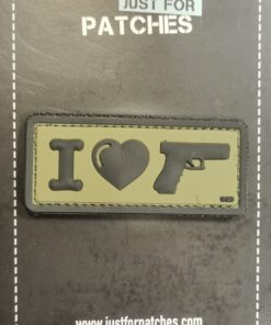I Love Guns PVC Patch #142 Green