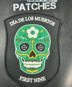 Dia De Los Muertos First Nine PVC Patch (Green) #113
