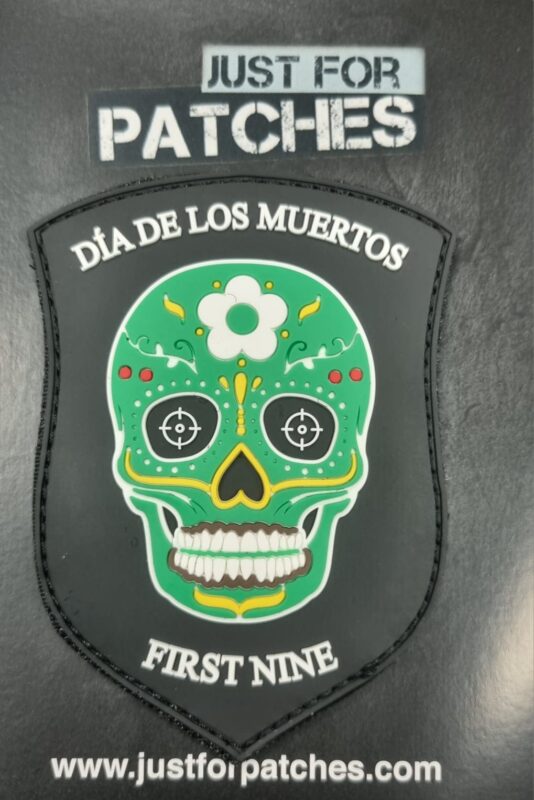 Dia De Los Muertos First Nine PVC Patch (Green) #113